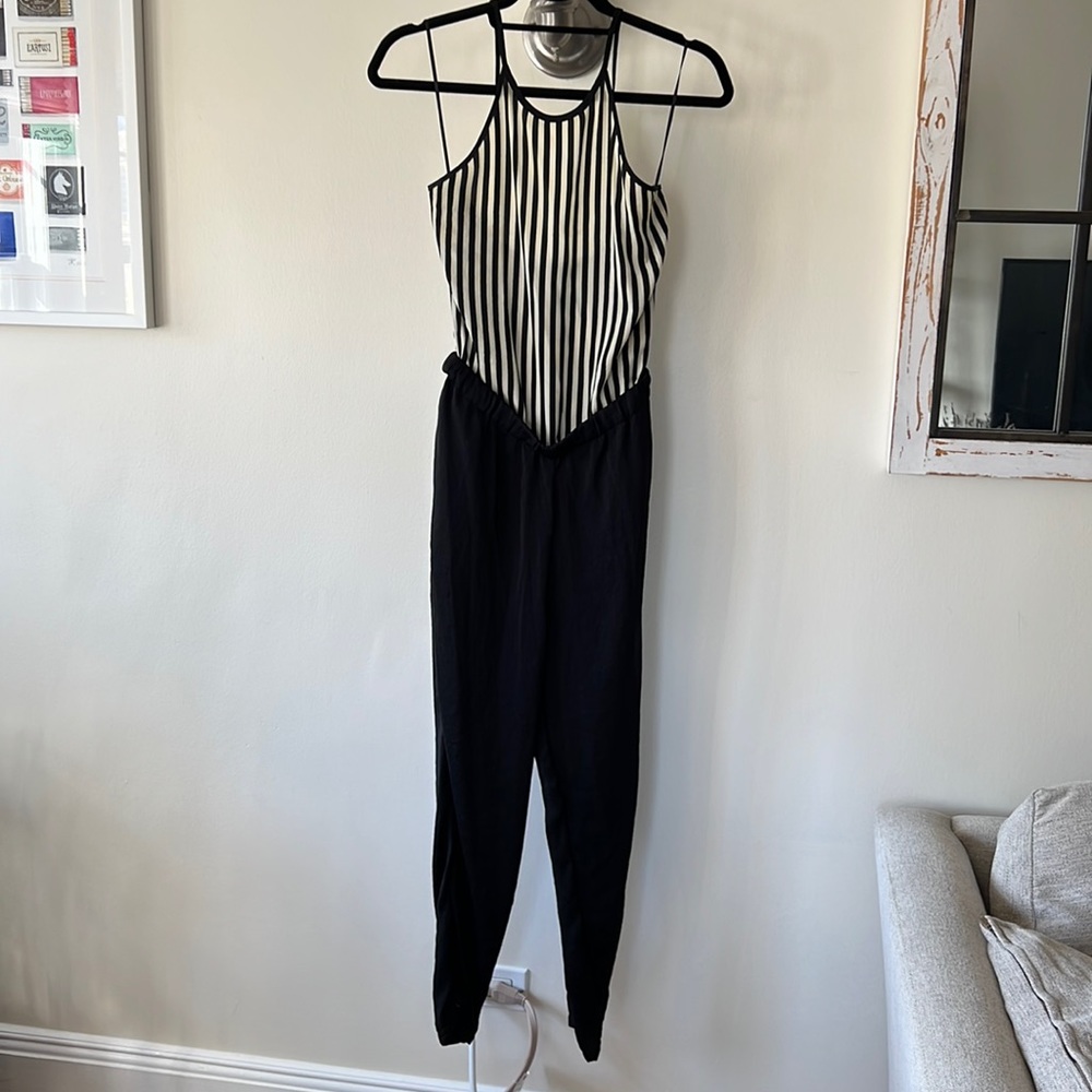 Zara Striped Jumpsuit like new